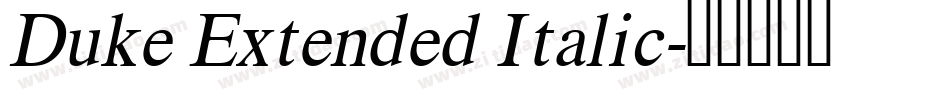 Duke Extended Italic字体转换